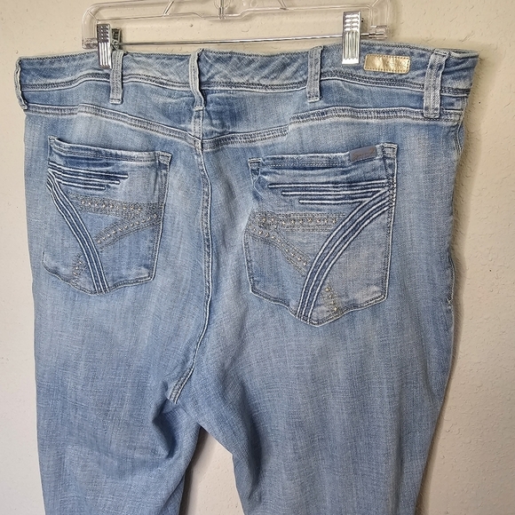 Seven7 Jeans Size 24‎ Stars and Seven Back Pocket Straight Leg High Rise - Picture 1 of 17
